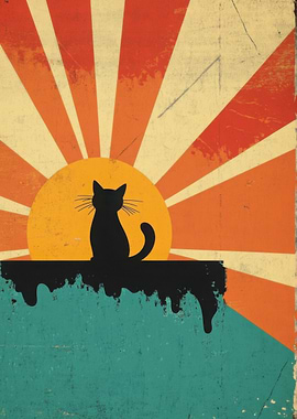 Cat Silhouette Sunset