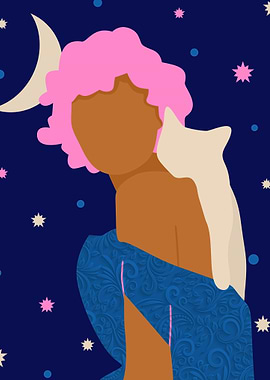 Starry Night Vibes with My Furry Bestie