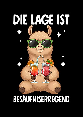 Llama with Cocktails