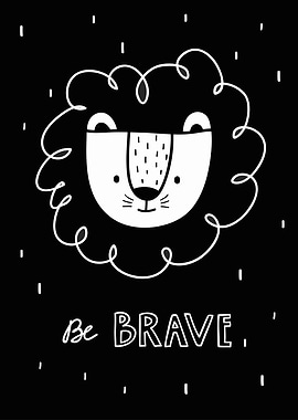 Brave Lion Print