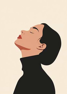 Woman in Black Turtleneck