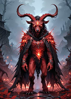 Demonic Creature with Horns