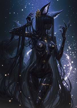 Black and Gold Fox Spirit