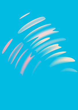 Abstract Blue and Pink Swirls