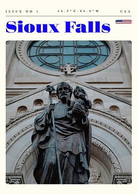 Sioux Falls South Dakota Travel Art Poster