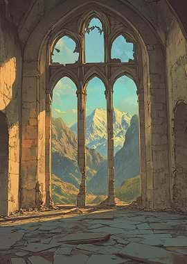 Sunlit Ruins Window