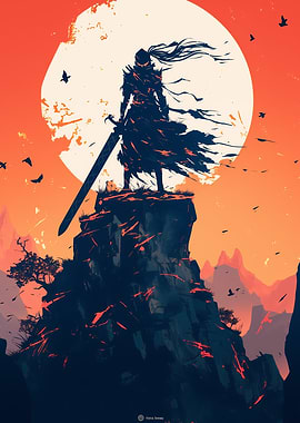 Silhouetted Warrior