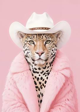 Cowgirl Leopard Aesthetic Pink