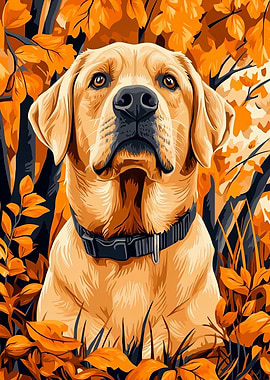 Labrador Retriever in Autumn