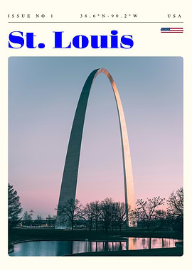 St. Louis Missouri Travel Art Poster