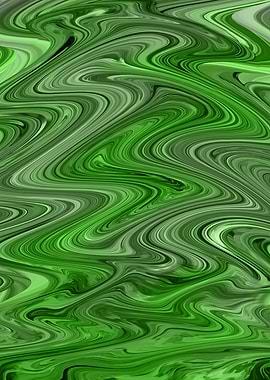 Abstract Green Swirls A11