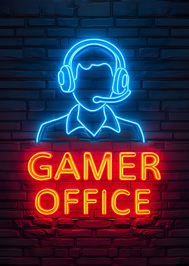 Gamer Office Neon Sign