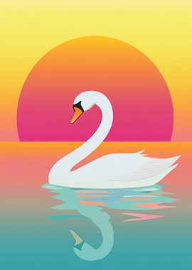 Swan Sunset