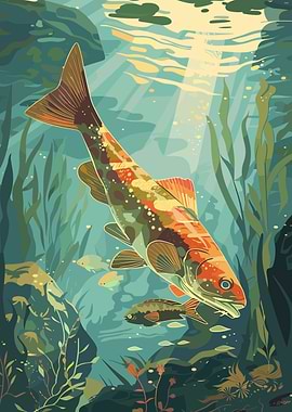 Fish Underwater Illustration