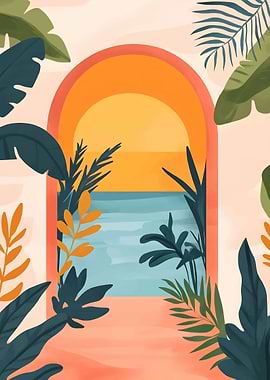 Tropical Sunset Arch