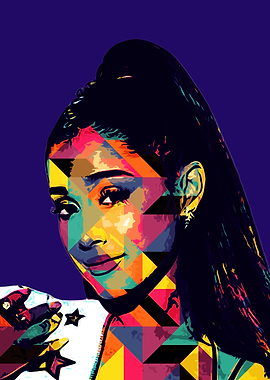 Ariana Grande Pop Art Portrait