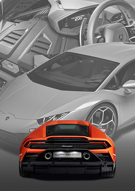 Lamborghini Huracan Evo Rear View