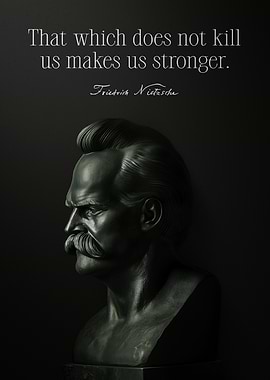 Nietzsche Quote Bust