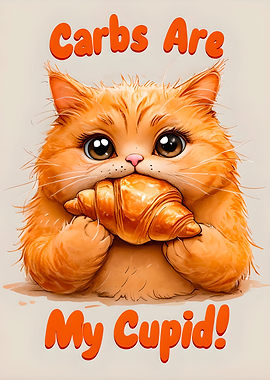 Cat Eating Croissant