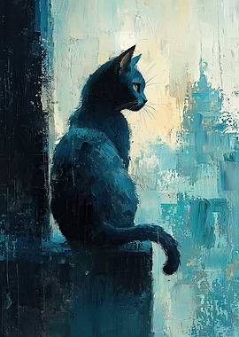 Black Cat Window View