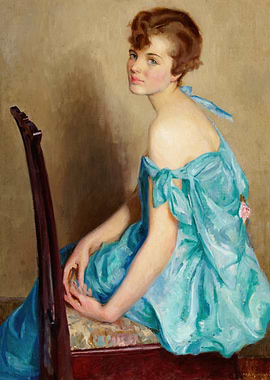 Woman in Blue by William Arber Brown Kirkpatrick