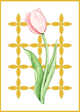 Pink Tulip Watercolor