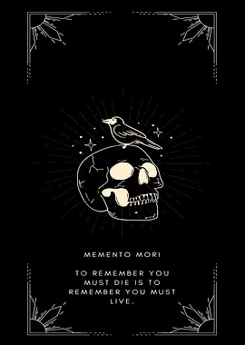 Memento Mori Skull & Bird