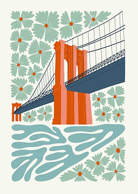 Brooklyn Bridge Floral Art