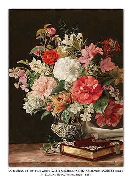 Flowers in Silver Vase