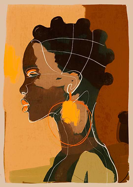 Abstract Art Girl Portrait