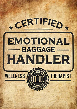 Certified Emotional Baggage Handler, Funny Therapist