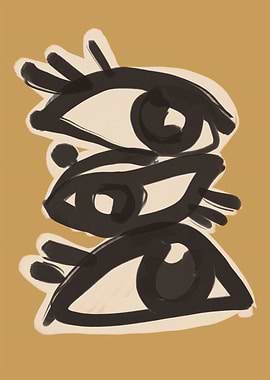 Abstract line art eyes 10