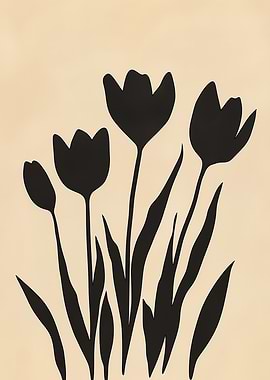 Black Tulip Mid Century
