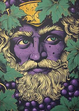 Wine God Illustration