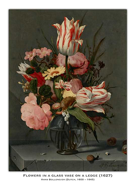 Flowers in Glass Vase