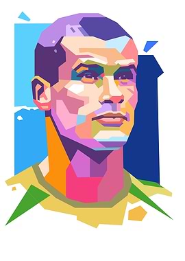 Legendary football player Pop Art Portrait