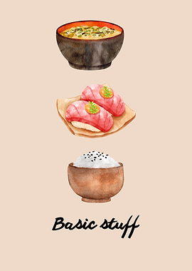 Japanese Food Watercolor