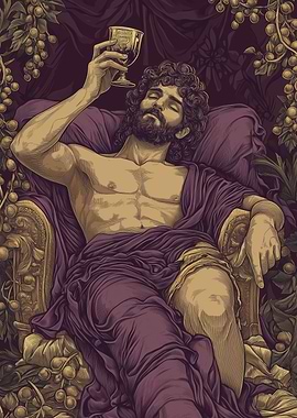 Reclining Figure with Wine