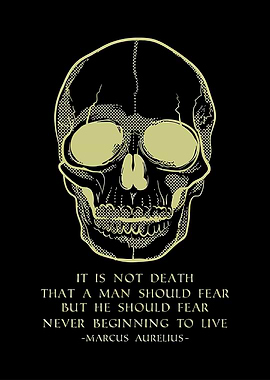 Skull Quote - Marcus Aurelius