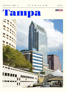 Tampa Florida Travel Art Poster