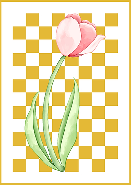Pink Tulip Watercolor