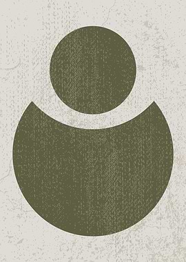 Abstract Green Circle Art