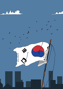 South Korean Flag Illustration