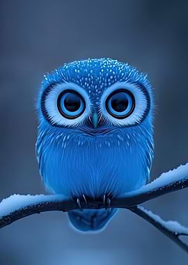 Blue Owl on Branch