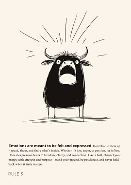Bull, Express yourself and show your Strength – Exclamation Mark