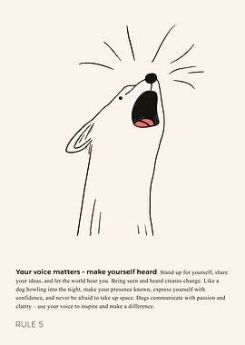 Dog, Don’t stay silent and speak up – Exclamation Mark