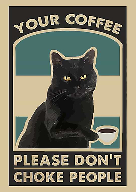 Black Cat Coffee Warning