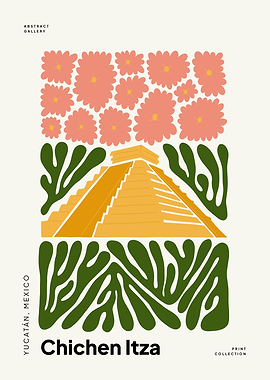 Chichen Itza Pyramid Print