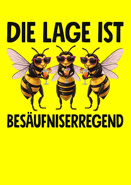 Bees Drinking Cocktails