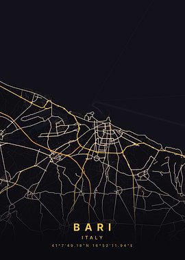 Bari Italy City Map